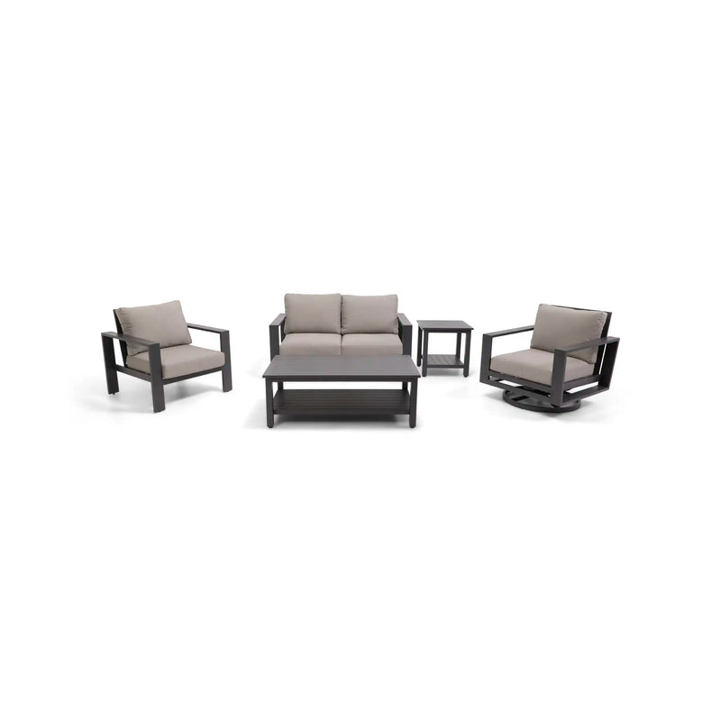 Sutton Grey 5 Piece Loveseat Group Dove - The Great Escape