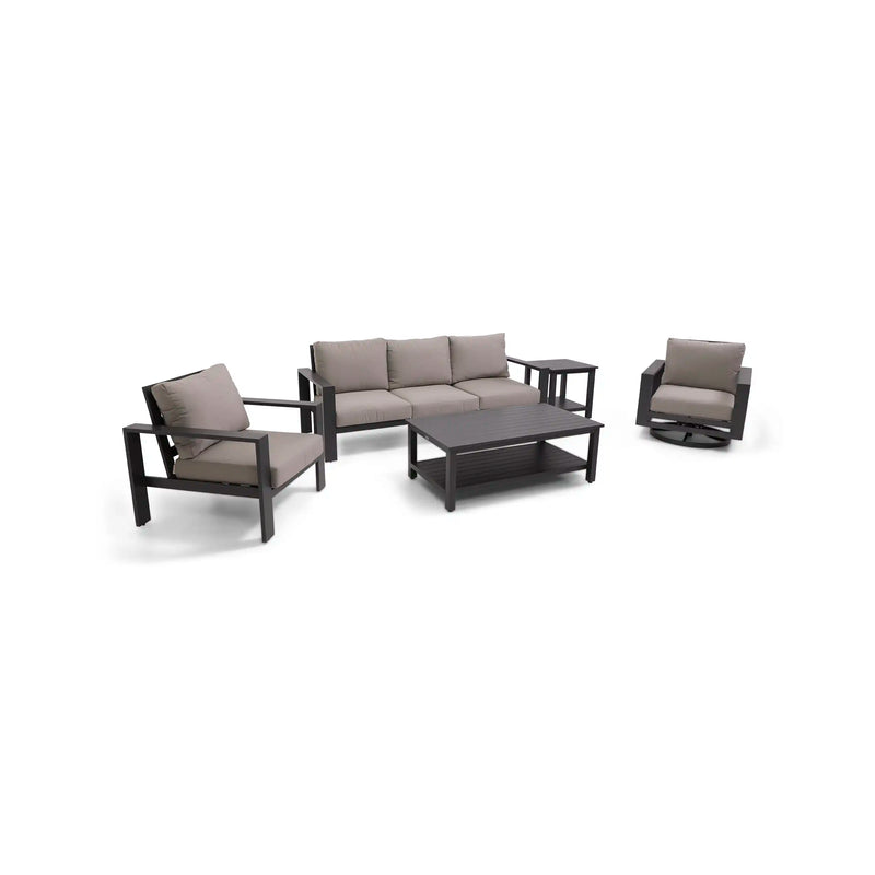 Sutton Grey 5 Piece Sofa Group Dove - The Great Escape
