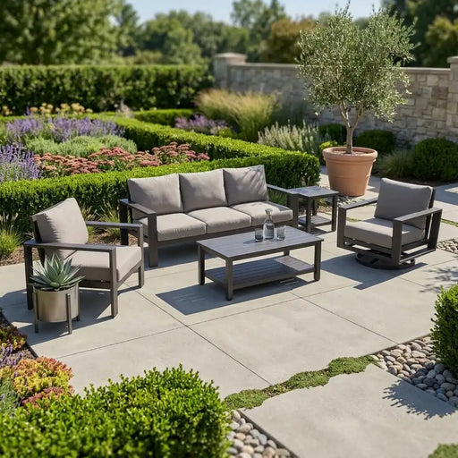 Sutton Grey 5 Piece Sofa Group Dove - The Great Escape