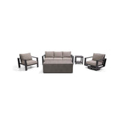 Sutton Grey 5 Piece Sofa Firepit Chat Group Dove - The Great Escape