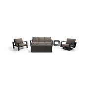 Sutton Grey 5 Piece Sofa Firepit Chat Group Dove - The Great Escape