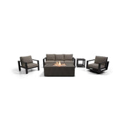Sutton Grey 5 Piece Sofa Firepit Chat Group Dove - The Great Escape