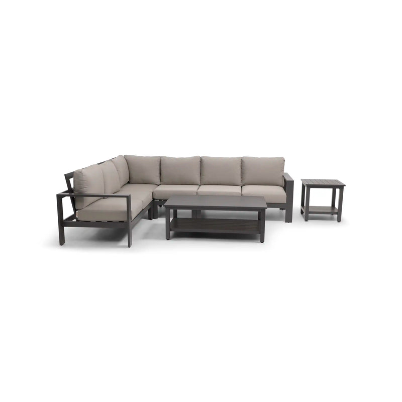 Sutton Grey 6 Piece Sectional Chat Group Dove - The Great Escape