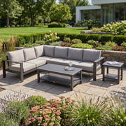 Sutton Grey 6 Piece Sectional Chat Group Dove - The Great Escape