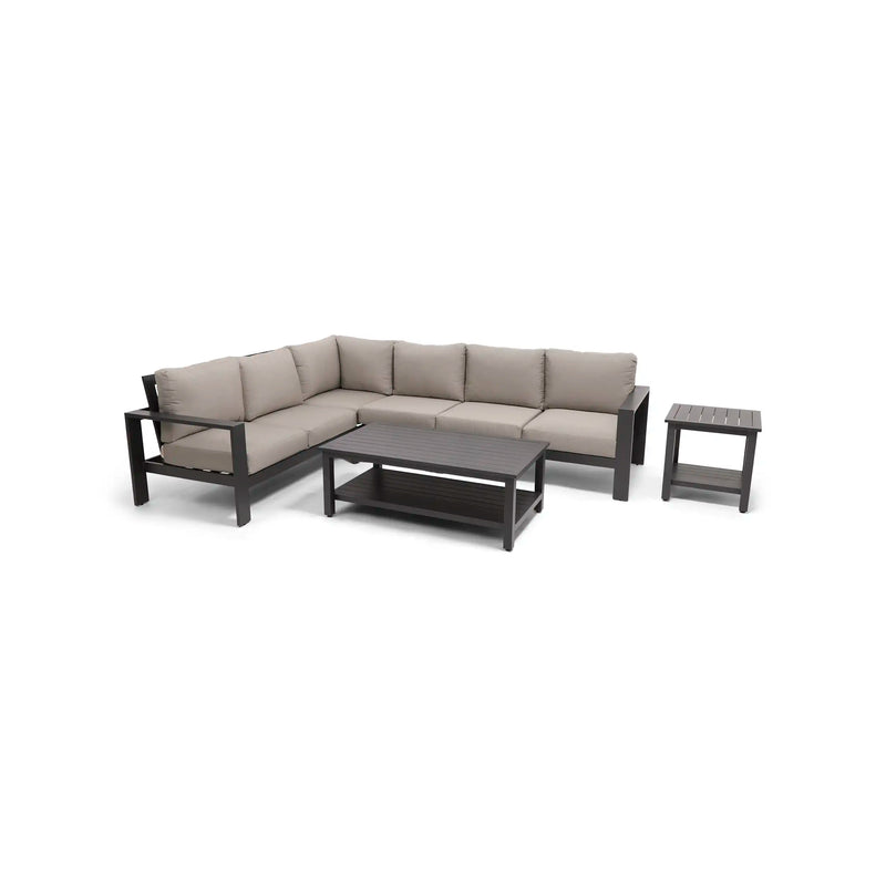 Sutton Grey 6 Piece Sectional Chat Group Dove - The Great Escape