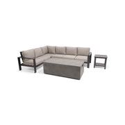 Sutton Grey 6 Piece Sectional Firepit/Chat Group Dove - The Great Escape