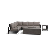 Sutton Grey 6 Piece Sectional Firepit/Chat Group Dove - The Great Escape