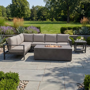 Sutton Grey 6 Piece Sectional Firepit/Chat Group Dove - The Great Escape