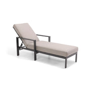 Sutton Grey Chaise Lounge Dove - The Great Escape