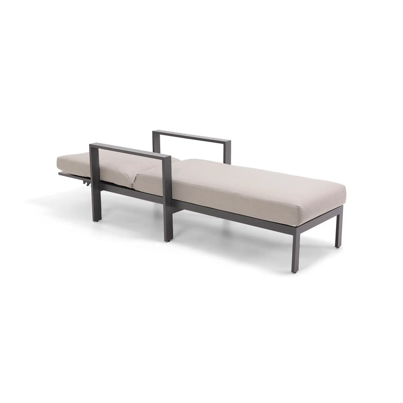 Sutton Grey Chaise Lounge Dove - The Great Escape