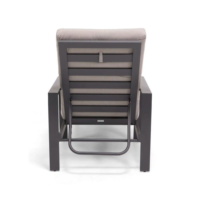 Sutton Grey Chaise Lounge Dove - The Great Escape