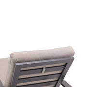 Sutton Grey Chaise Lounge Dove - The Great Escape