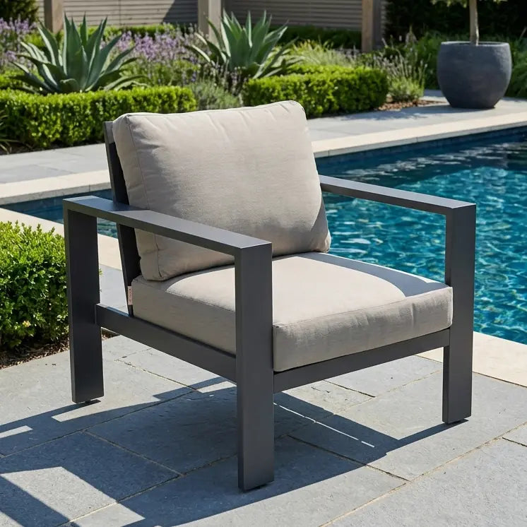 Sutton Cushioned Lounge Chair - Dove Acrylic - The Great Escape