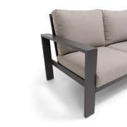 Sutton Grey Cushioned Loveseat Dove - The Great Escape