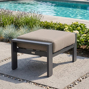 Sutton Cushioned Ottoman - Dove Acrylic - The Great Escape