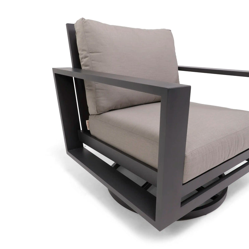 Sutton Grey Cushioned Swivel Rocker Dove - The Great Escape