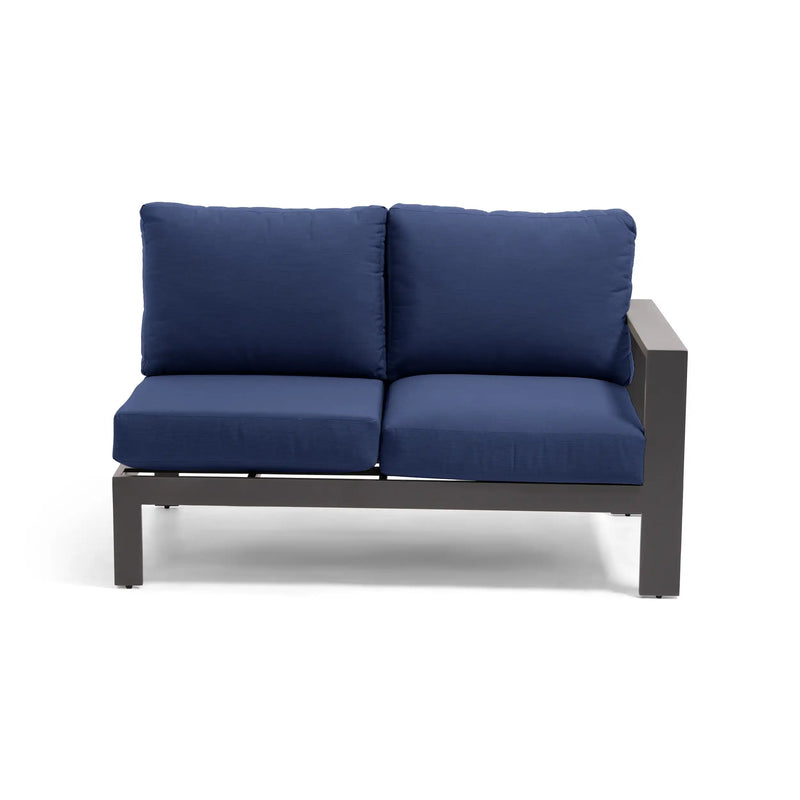Sutton Grey LAF Loveseat Section Indigo - The Great Escape