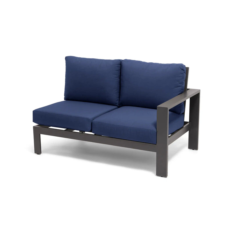 Sutton Grey LAF Loveseat Section Indigo - The Great Escape