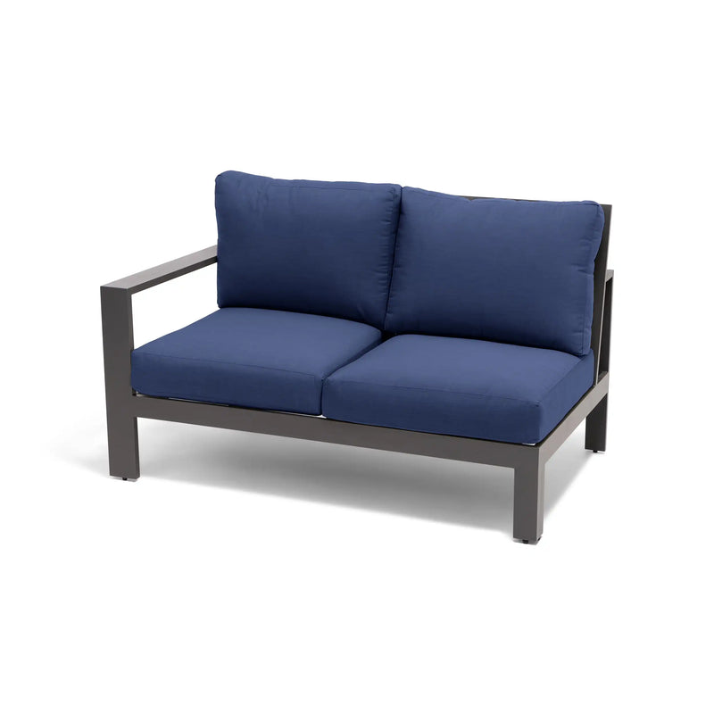 Sutton Grey RAF Loveseat Section Indigo - The Great Escape