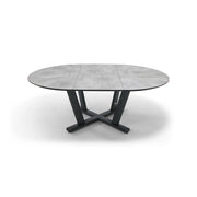 57 Inch Round - 80 Inch Oval Extension Dining Table - The Great Escape