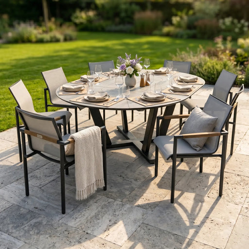 Mesa 9 Piece Extension Oval Dining Group - The Great Escape