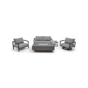 Madison 5 Piece Loveseat Firepit Chat Group - The Great Escape