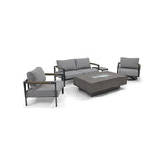 Madison 5 Piece Loveseat Firepit Chat Group - The Great Escape