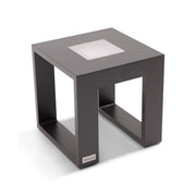 16" Square Aluminum Side Table W/ Light - The Great Escape