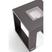 16" Square Aluminum Side Table W/ Light - The Great Escape