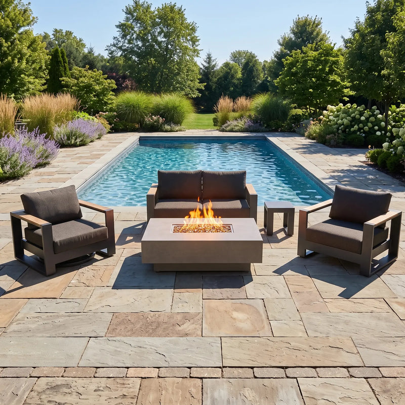 Ryder 5 Piece Loveseat Firepit/Chat Group - The Great Escape