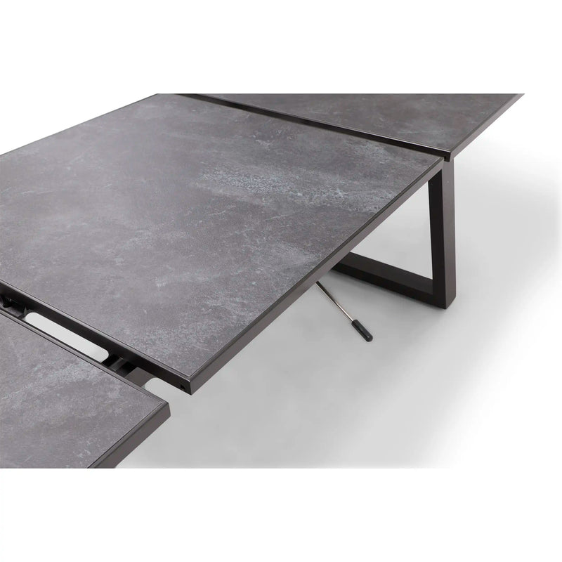 41x81-119 Inch Extension HPL Slate Grey Dining Table - The Great Escape