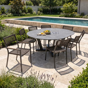 Ryder Rope/Sling 9 Piece Dining Group W/ Oval Extension Table - The Great Escape