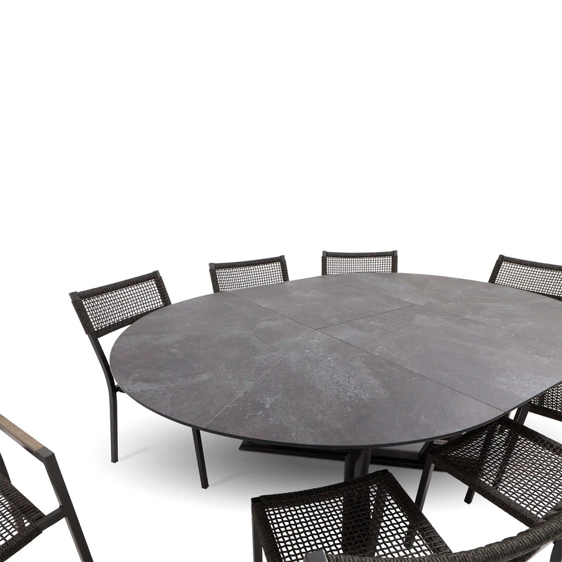 Ryder Rope/Sling 9 Piece Dining Group W/ Oval Extension Table - The Great Escape