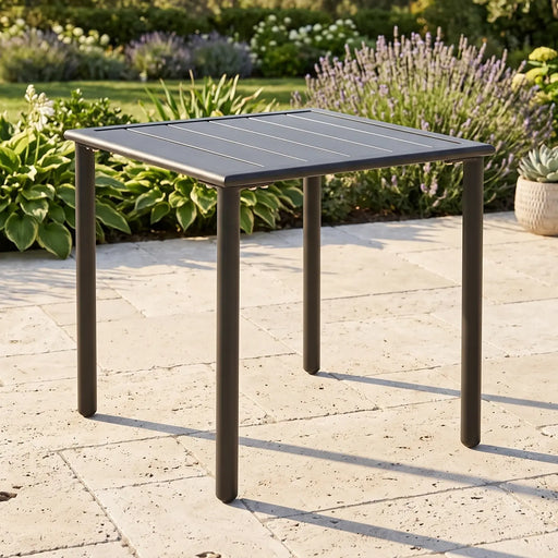 Capri 22" Square Black End Table - The Great Escape