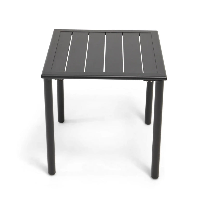 Capri 22" Square Black End Table - The Great Escape