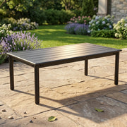 Capri 22"x42" Rectangle Black Coffee Table - The Great Escape