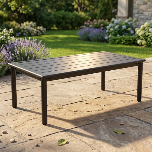 Capri 22"x42" Rectangle Black Coffee Table - The Great Escape
