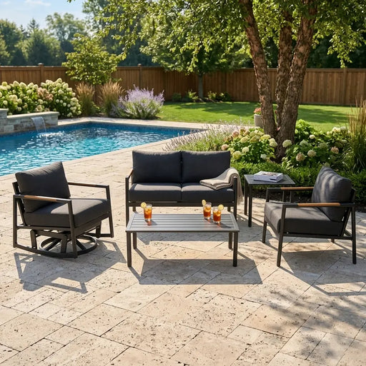 Capri 5 Piece Loveseat Chat Group - The Great Escape