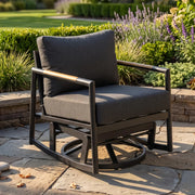 Capri Cushioned Swivel Chair - The Great Escape