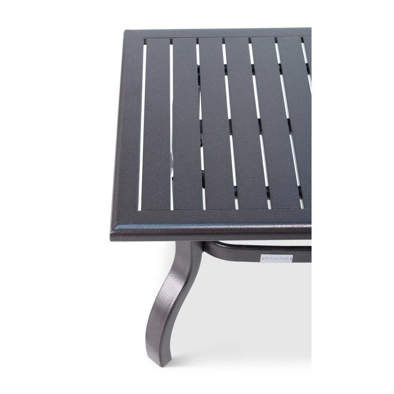 23 Inch Square Scoria Farnham Slat End Table - The Great Escape