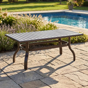 26x48 Inch Rectangle Scoria Farnham Slat Coffee Table - The Great Escape