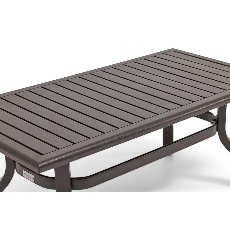 26x48 Inch Rectangle Scoria Farnham Slat Coffee Table - The Great Escape