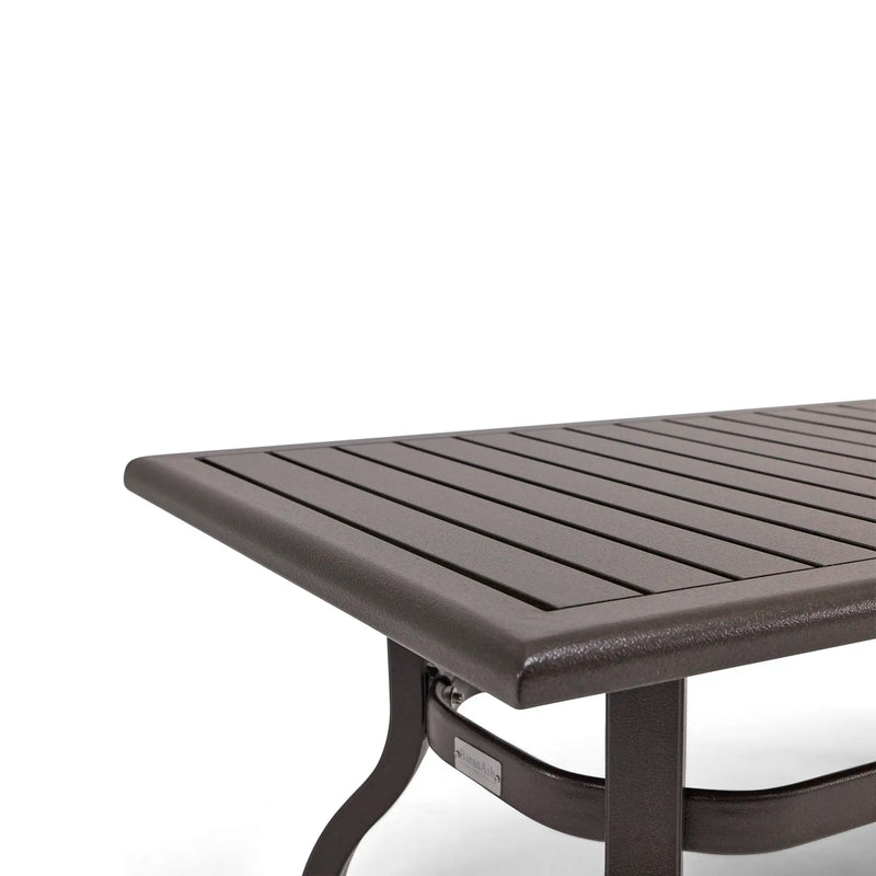 26x48 Inch Rectangle Scoria Farnham Slat Coffee Table - The Great Escape