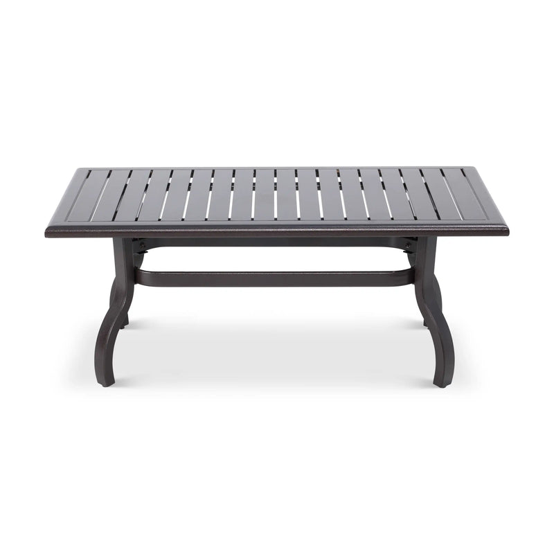 26x48 Inch Rectangle Scoria Farnham Slat Coffee Table - The Great Escape