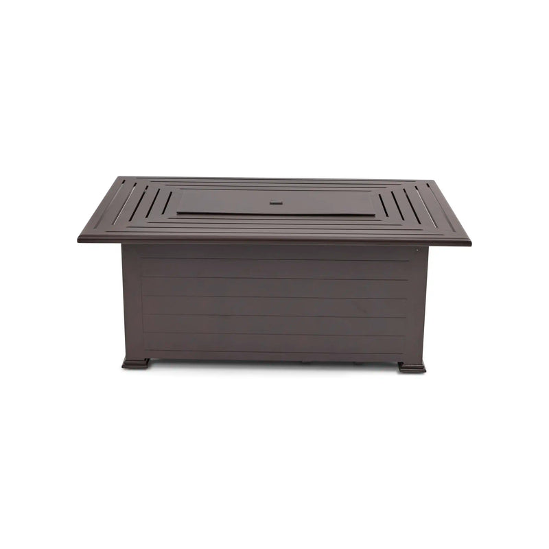 36"x58" Farnham Brown Fire Table W/ Lid - The Great Escape