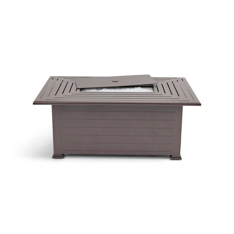 36"x58" Farnham Brown Fire Table W/ Lid - The Great Escape