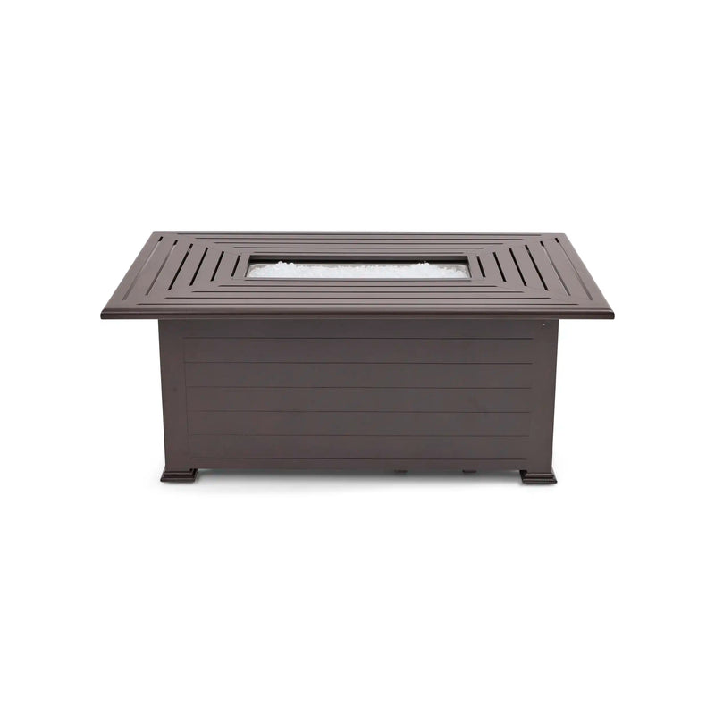 36"x58" Farnham Brown Fire Table W/ Lid - The Great Escape