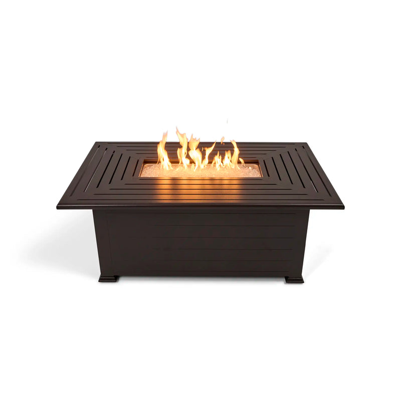 36"x58" Farnham Brown Fire Table W/ Lid - The Great Escape