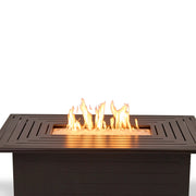 36"x58" Farnham Brown Fire Table W/ Lid - The Great Escape