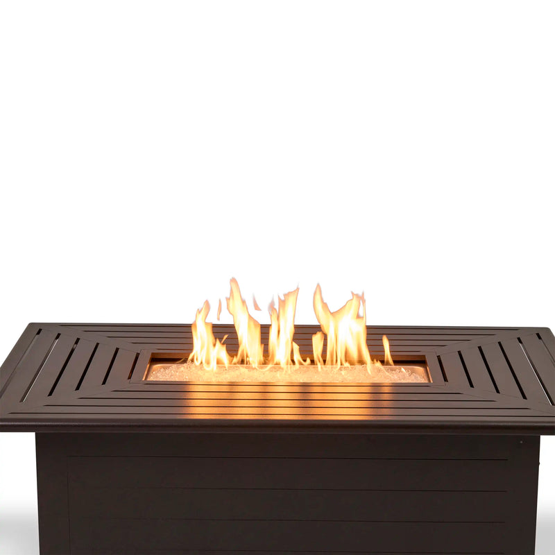 36"x58" Farnham Brown Fire Table W/ Lid - The Great Escape